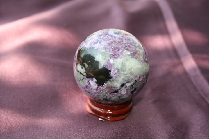 Charoite Sphere  helps overcome compulsions and obsessions 4341